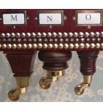 A Quality Long Footstool / Stool In Laura Ashley Highland Wool Cranberry Fabric