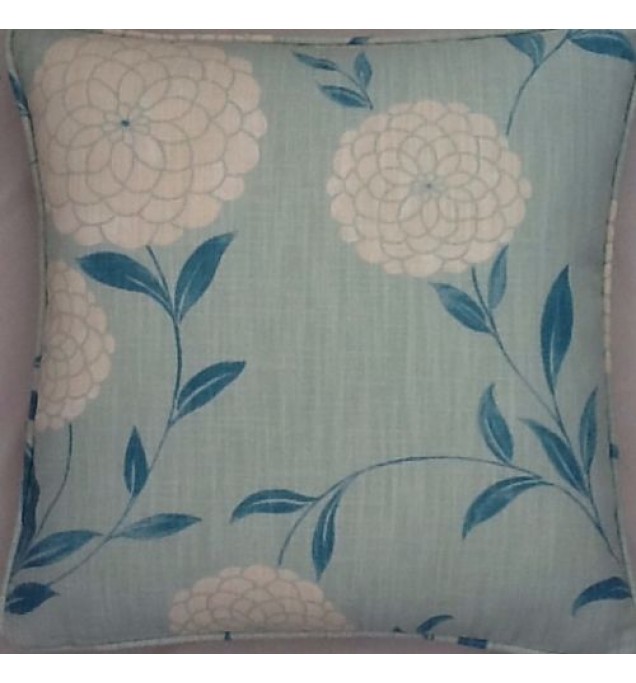 A 16 Inch Cushion Cover In Laura Ashley Erin Sea Green Fabric