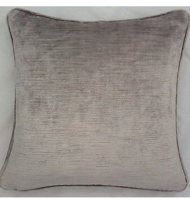A 16 Inch Cushion Cover In Laura Ashley Villandry French Grey Velvet Fabric
