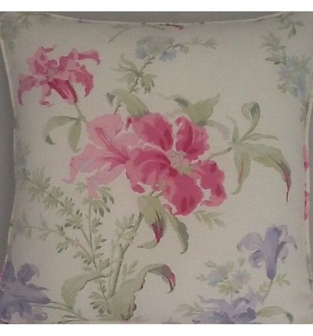 A 16 Inch Cushion Cover In Laura Ashley Lydia Fushia Fabric