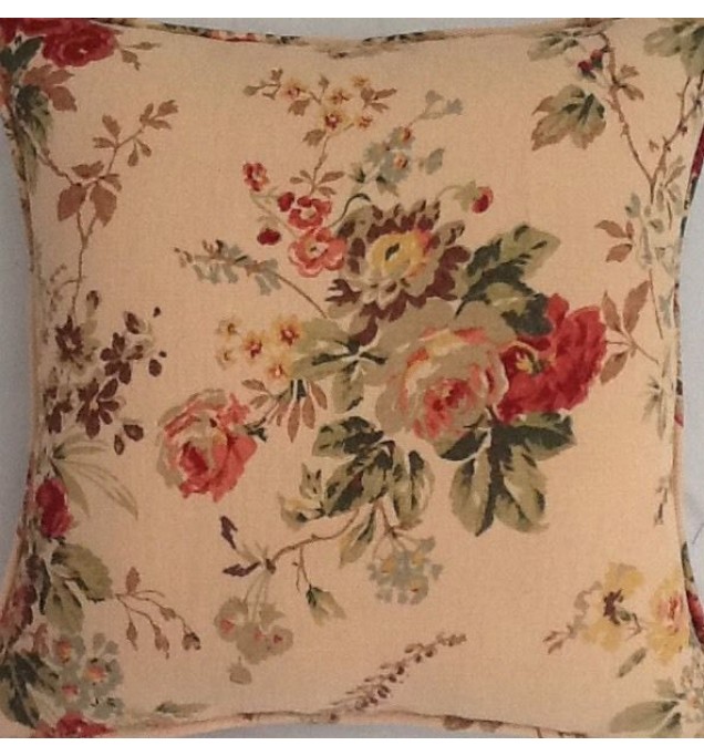 A 16 Inch Cushion Cover In Laura Ashley Stowe Gold Fabric