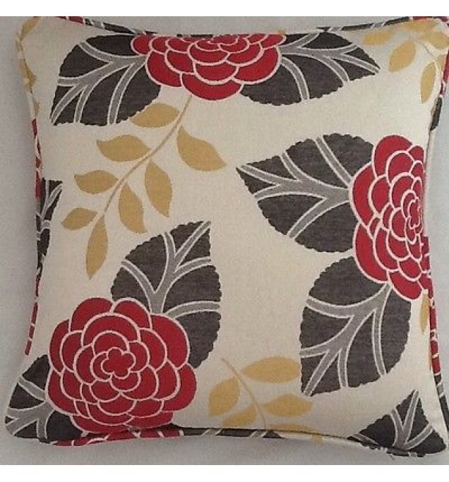 A 16 Inch Cushion Cover In Laura Ashley Mia Flower Fabric