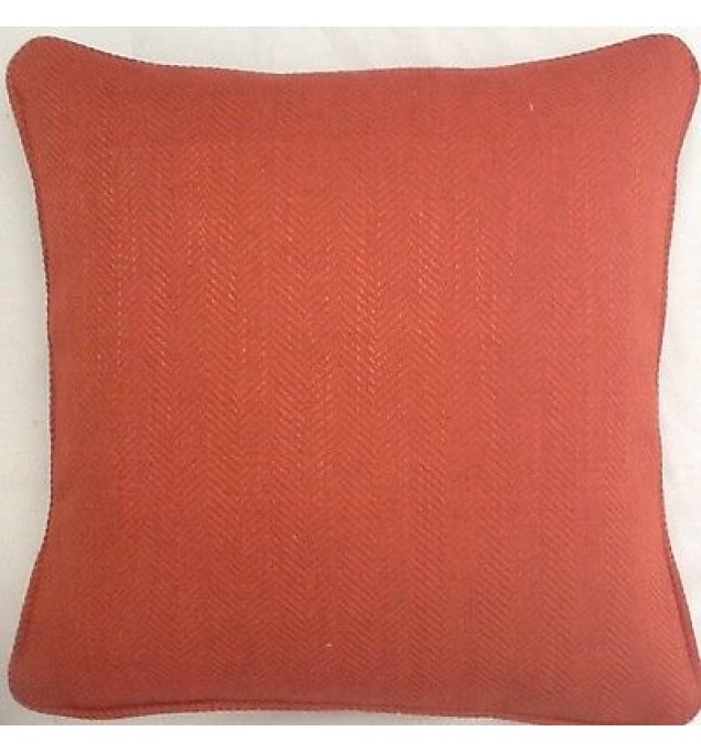 A 16 Inch cushion cover in Laura Ashley Edwin Cinnamon Fabric