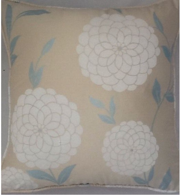A 16 Inch Cushion Cover In Laura Ashley Erin Silk Natural Fabric