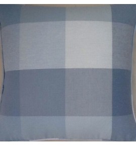 A 16 Inch Cushion Cover In Laura Ashley Bradley Check Blue Fabric