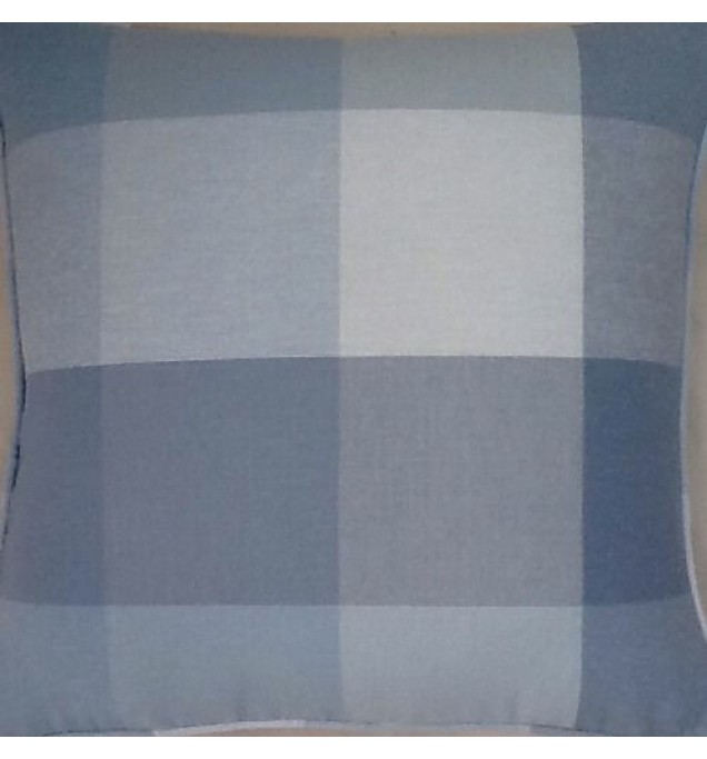 A 16 Inch Cushion Cover In Laura Ashley Bradley Check Blue Fabric