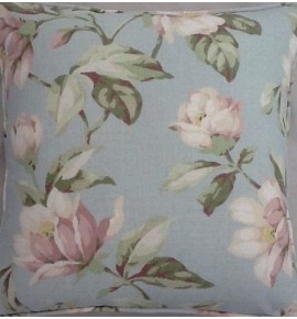 A 16 Inch Cushion Cover In Laura Ashley Magnolia Duck Egg Fabric