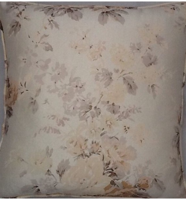 A 16 Inch Cushion Cover In Laura Ashley Stowe Silk Natural Fabric