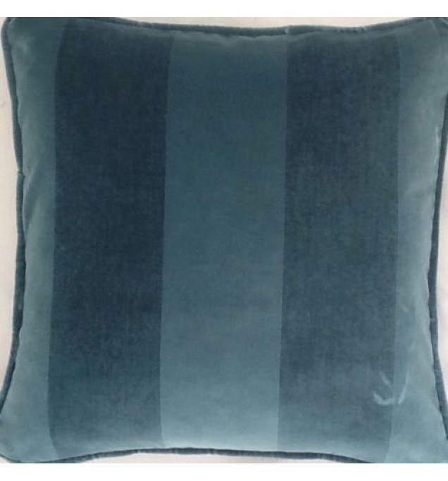 A 16 Inch Cushion Cover In Laura Ashley Tyler Velvet Teal Fabric