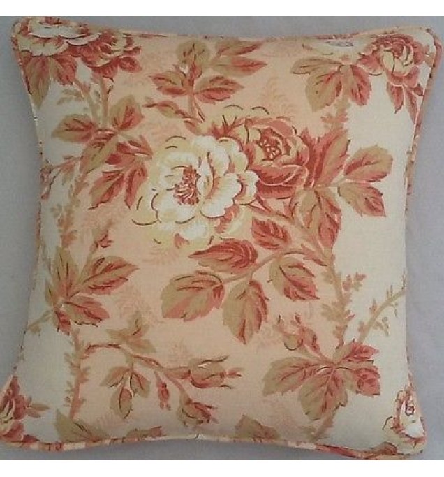 A 16 Inch cushion cover in Laura Ashley  Peltham Rose  Fabric