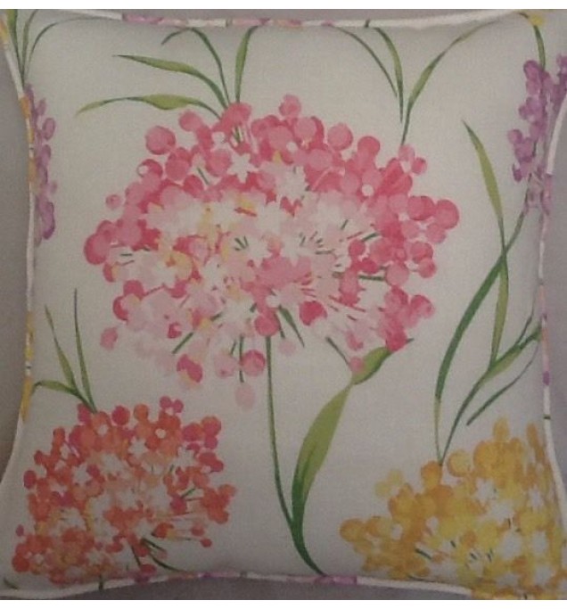 A 16 Inch Laura Ashley cushion cover In Giselle Geranium fabric