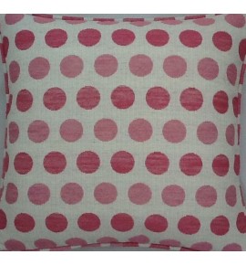 A 16 Inch Cushion Cover In Laura Ashley Toby Spot Pink Fabric