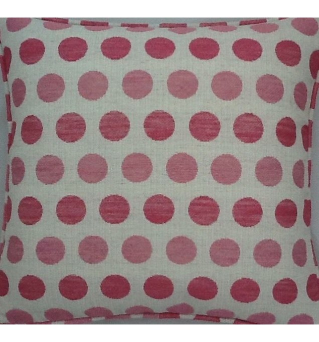 A 16 Inch Cushion Cover In Laura Ashley Toby Spot Pink Fabric