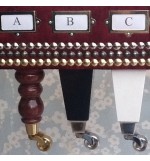 A Quality Long Footstool / Stool In Laura Ashley Highland Wool Cranberry Fabric