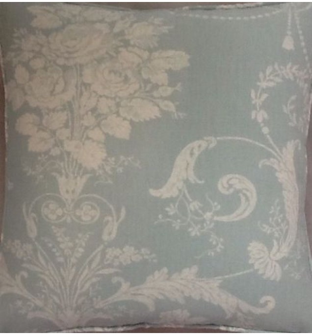 A 16 Inch Cushion Cover In Laura Ashley Josette Duck Egg Fabric