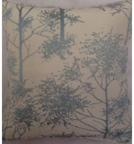A 16 Inch Cushion Cover In Laura Ashley Silver Birch Duck Egg Fabric