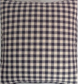 A 16 Inch Cushion Cover In Laura Ashley Gingham Charcoal Fabric