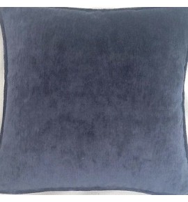A 16 Inch Cushion Cover In Laura Ashley Caitlyn Midnight Soft Velvet Fabric