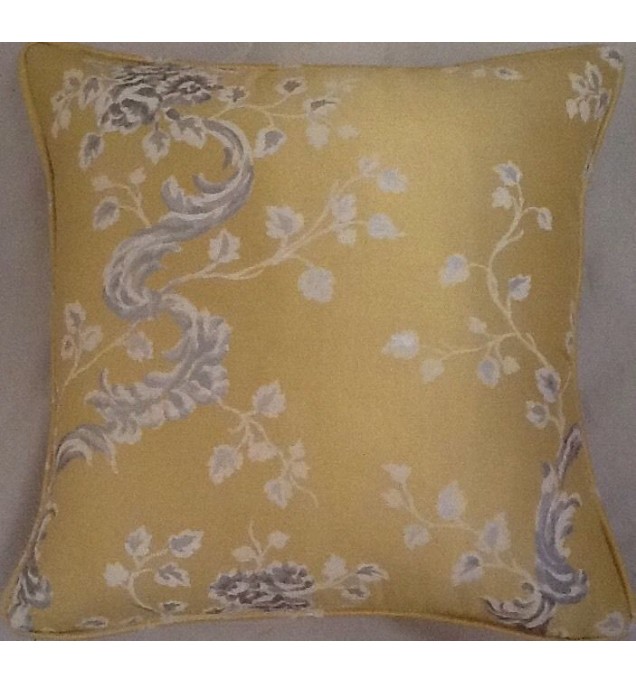A 16 Inch Cushion Cover In Laura Ashley Marais Gold  Silk Fabric