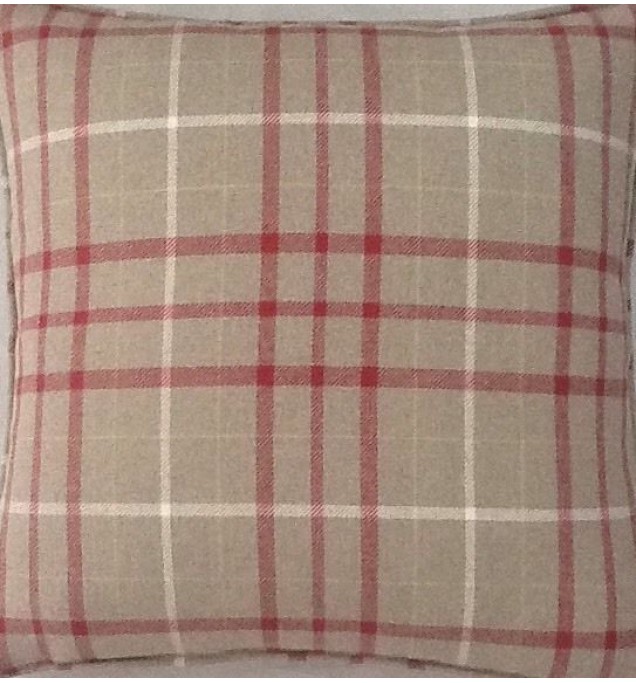 A 16 Inch Cushion Cover In Laura Ashley Keynes Cranberry Fabric