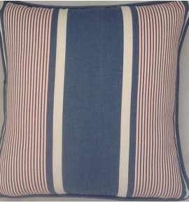 A 16 Inch cushion cover in Laura Ashley Tiverton Denim fabric