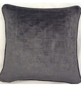 2 X 20 Inch Cushions And Inners In Laura Ashley Villandry Charcoal Velvet Fabric