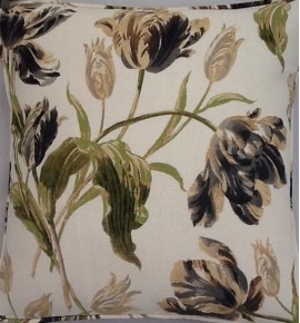 A 16 Inch Cushion Cover In Laura Ashley Gosford Charcoal Fabric