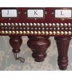 A Quality Long Footstool / Stool In Laura Ashley Highland Wool Cranberry Fabric