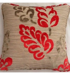 A 16 Inch cushion cover in Laura Ashley  Belgravia Tomato Fabric