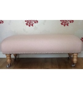 A Quality Long Footstool In Laura Ashley Miller Cyclamen Fabric