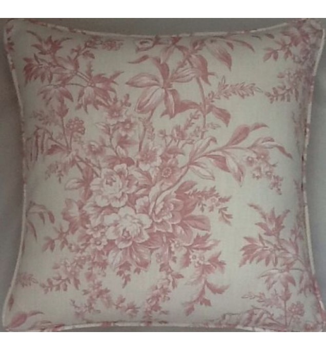 A 16 Inch Cushion Cover In Laura Ashley Picardie Pink fabric